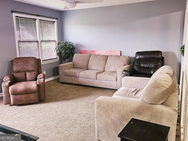 view of carpeted living room