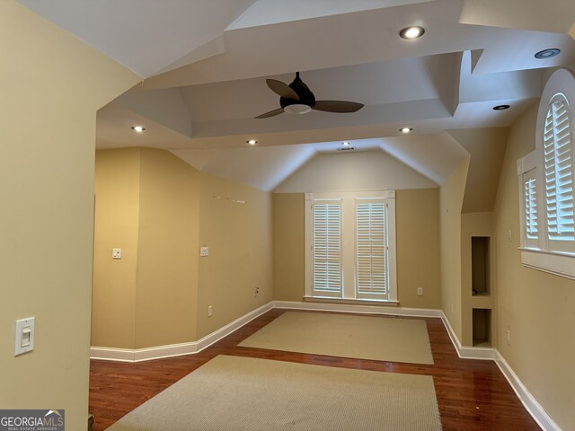 490 Hill St SE, Atlanta, GA 30312 - interior space with dark wood-type flooring and ceiling fan