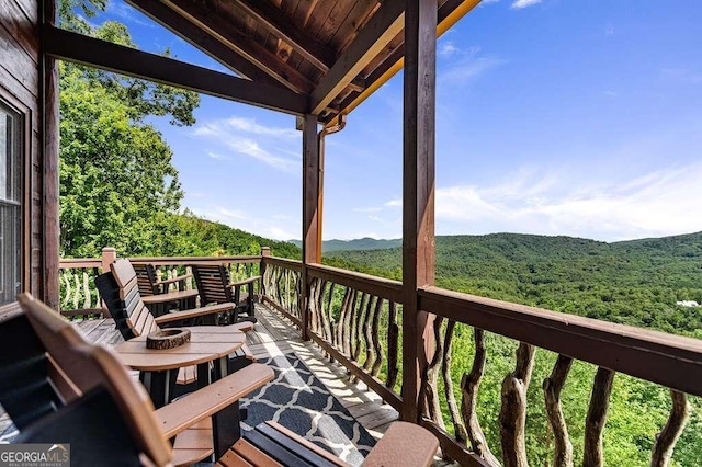 view of wooden terrace