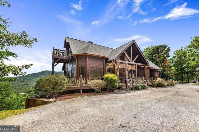 view of front of house featuring a deck