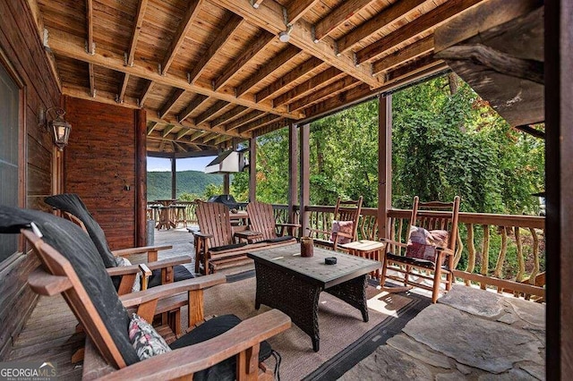 view of patio / terrace featuring a deck