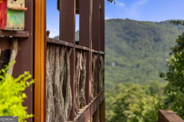 details with a mountain view