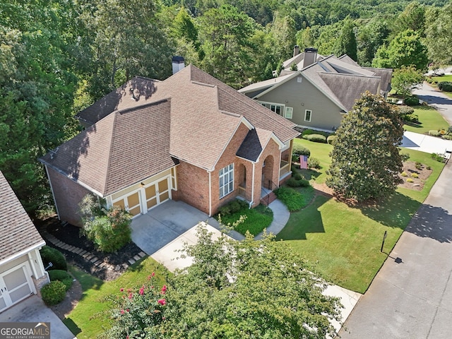 birds eye view of property