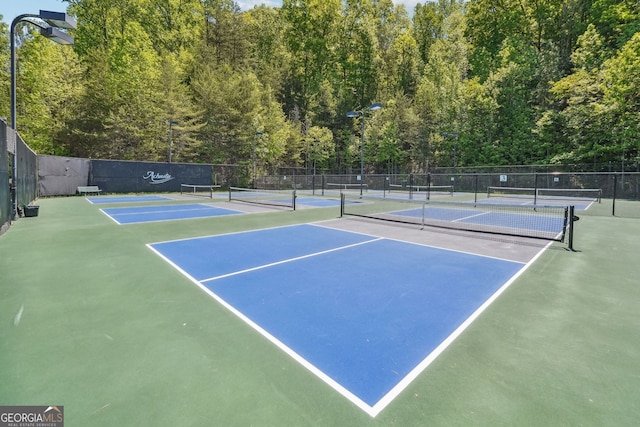 view of tennis court