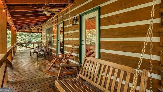 view of wooden terrace