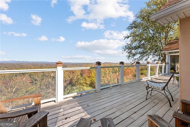 view of wooden terrace