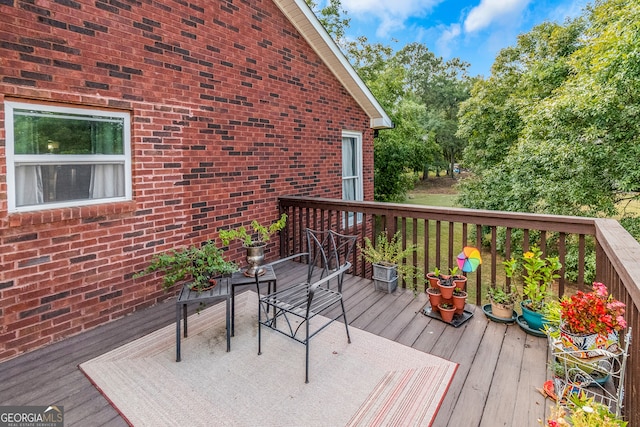 view of wooden deck