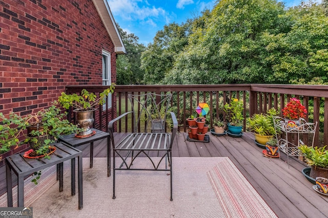 view of wooden deck