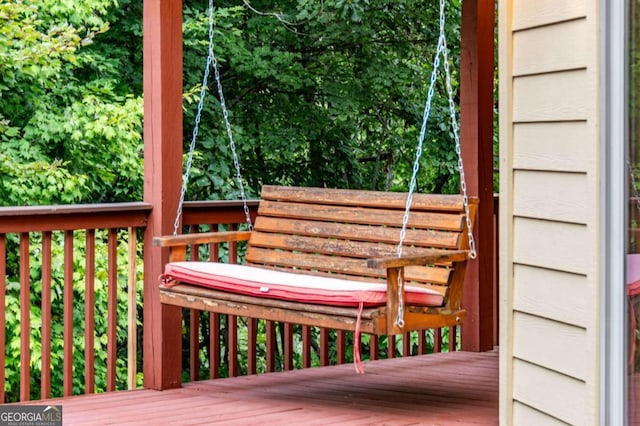 view of wooden deck