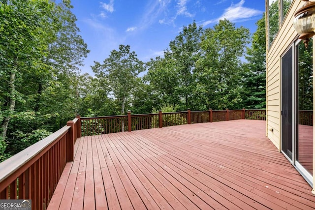 view of wooden deck