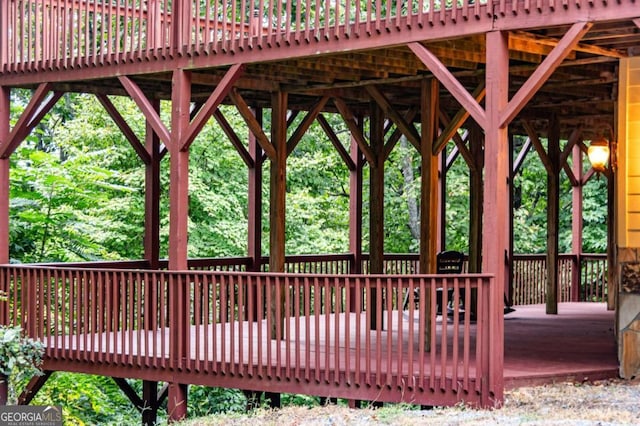 view of property's community with a deck