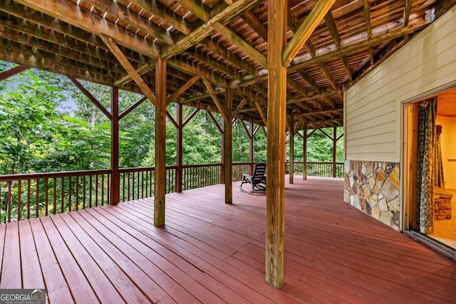 view of wooden deck