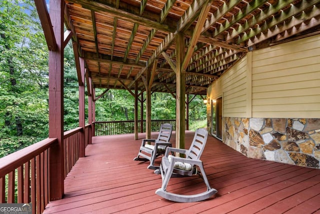 view of wooden terrace