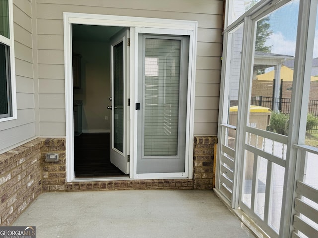 view of doorway to property