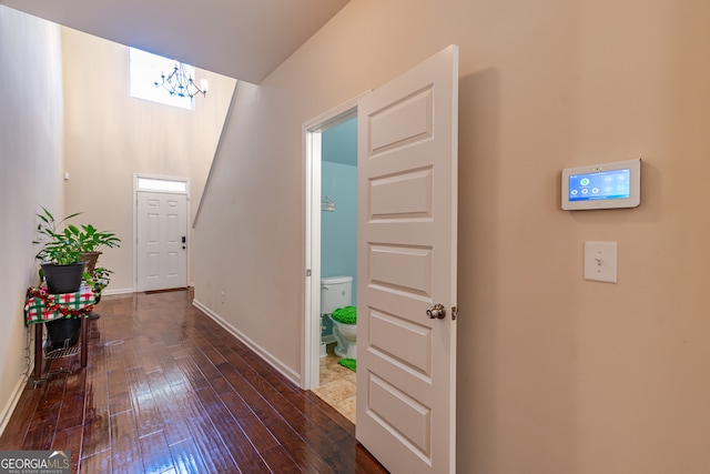 entryway featuring dark hardwood / wood-style floors