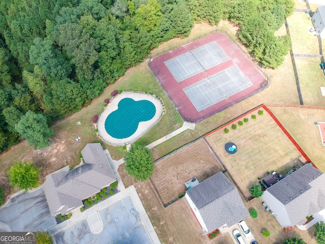 birds eye view of property