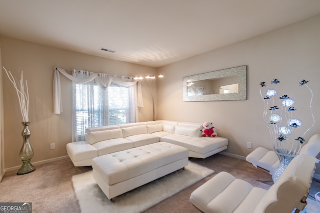 view of carpeted living room