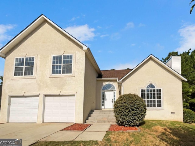 view of front of house featuring a garage