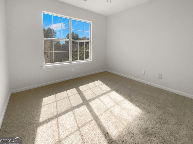 empty room featuring light colored carpet