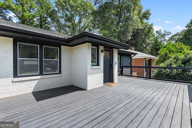 view of wooden deck