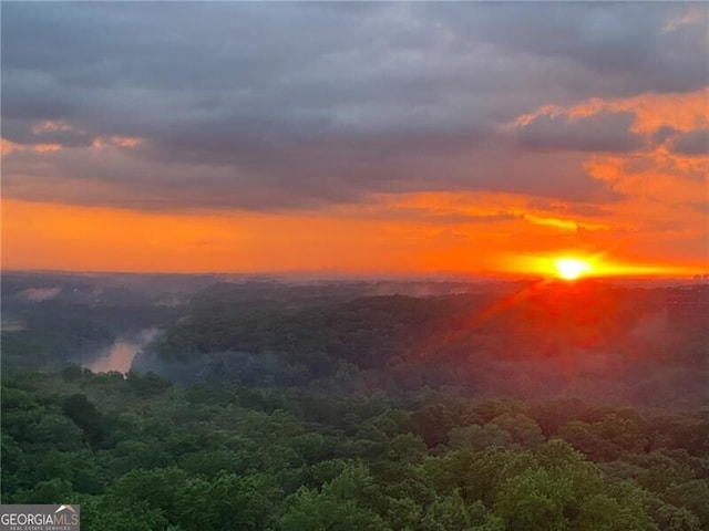 view of nature at dusk