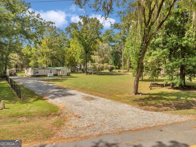 exterior space with a front yard