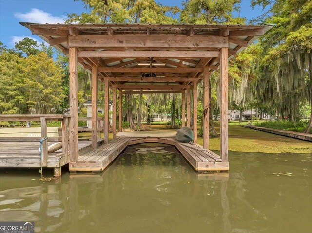 view of dock