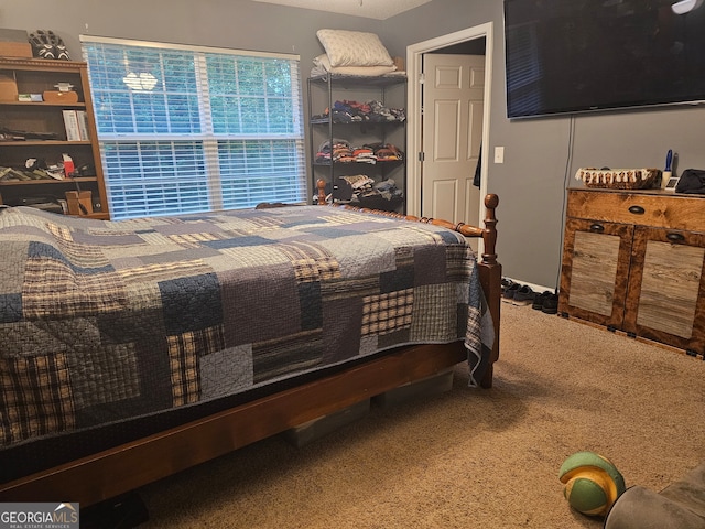 bedroom with carpet floors