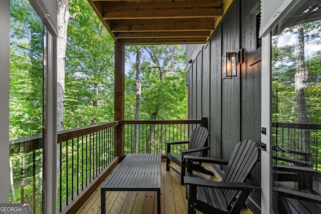 view of wooden terrace