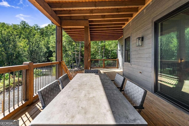 view of wooden terrace