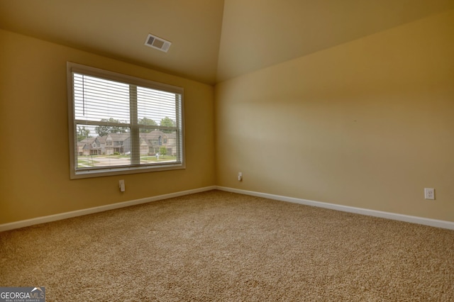 unfurnished room with carpet floors