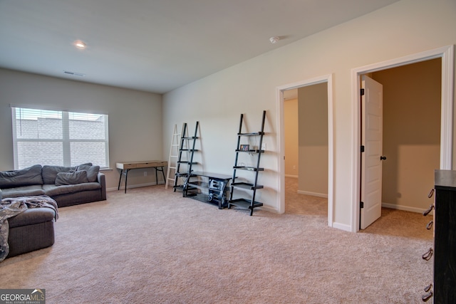 view of carpeted living room