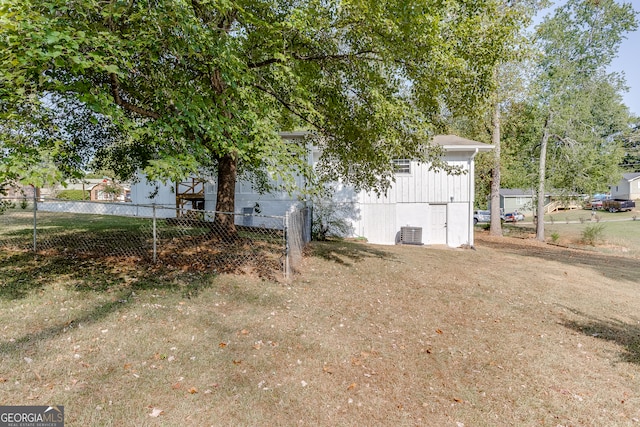 view of side of property featuring cooling unit