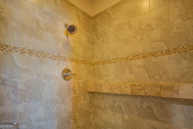 details with tiled shower