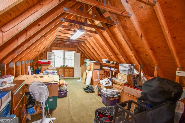 view of attic