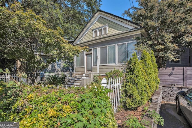 view of bungalow