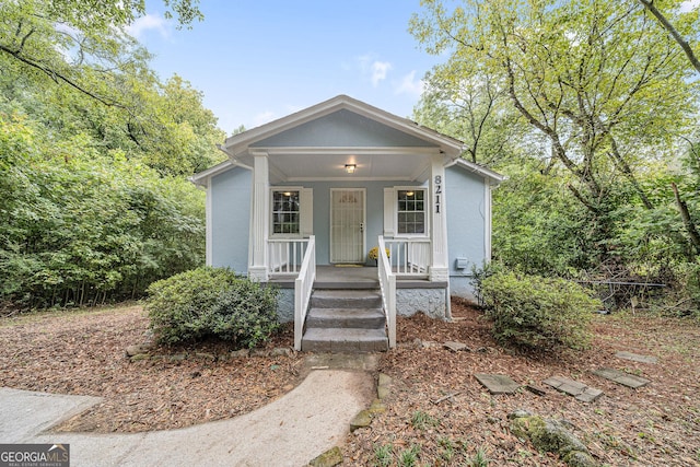 bungalow featuring covered porch