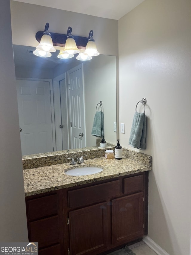 bathroom with vanity