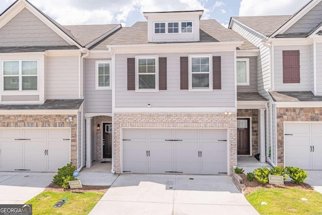 view of property with a garage