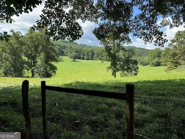 view of yard featuring a rural view