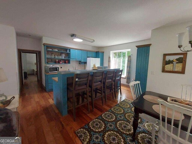 interior space featuring dark hardwood / wood-style flooring