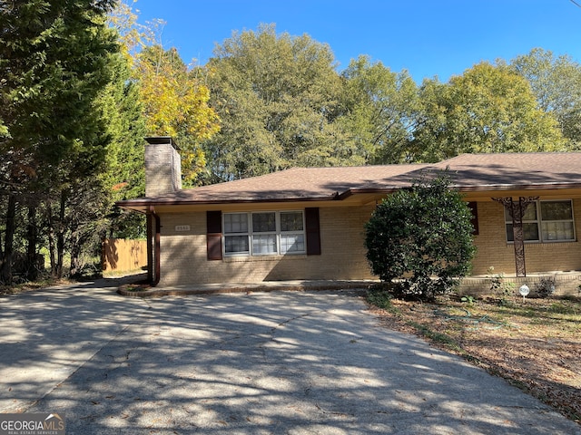 view of ranch-style home