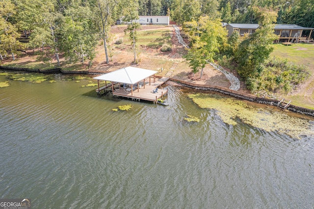 826 Shagbark Pointe Dr, Sparta, GA 31087 - dock area featuring boat lift and a water view