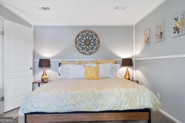 view of carpeted bedroom