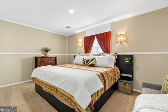 view of carpeted bedroom