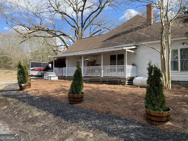 view of front of house with covered porch