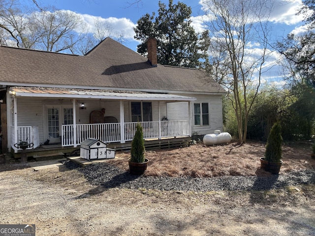 view of front of house featuring covered porch