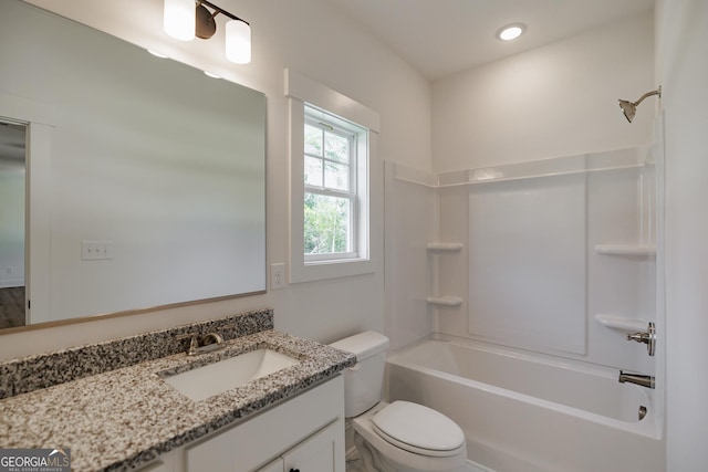 170 New High Shoals Rd, Watkinsville, GA 30677 - full bath featuring toilet, vanity, and bathtub / shower combination