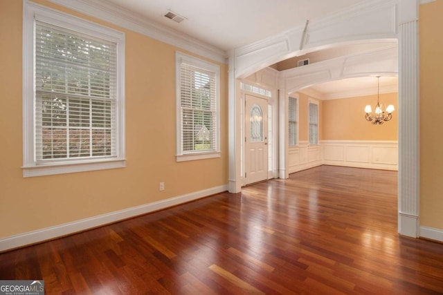 hallway with light carpet and ornamental molding