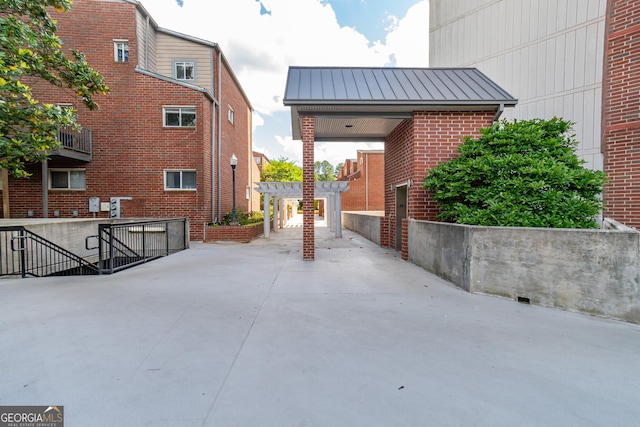 view of property's community with a pergola